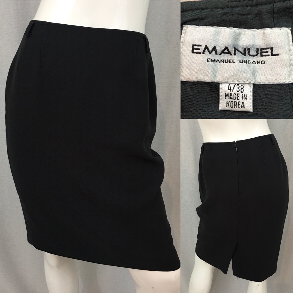 Size 4/38 Emanuel Engaro Knee Length Pencil Skirt